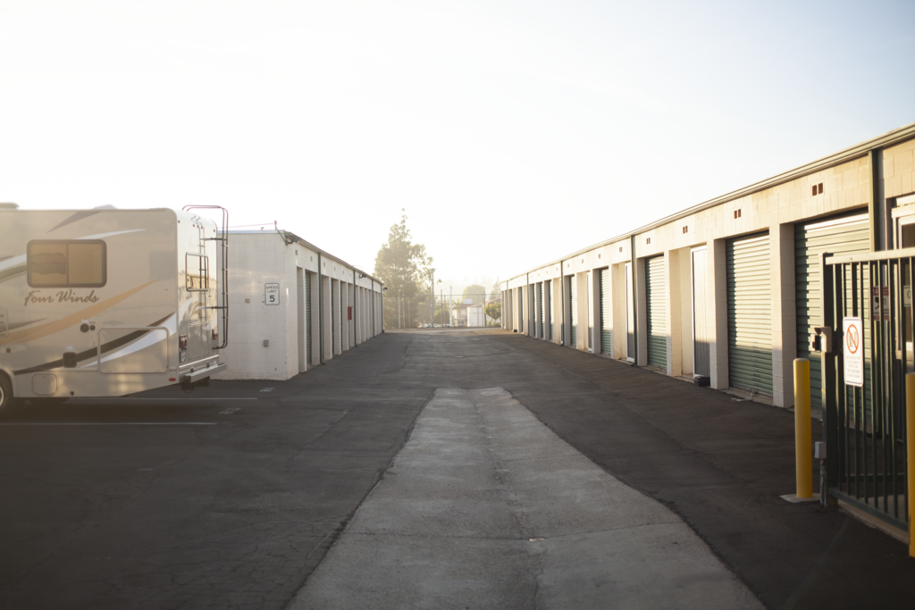 wide aisles for easy access to unit at Sentry Self Storage